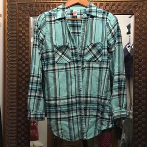 Flannel tunic top
